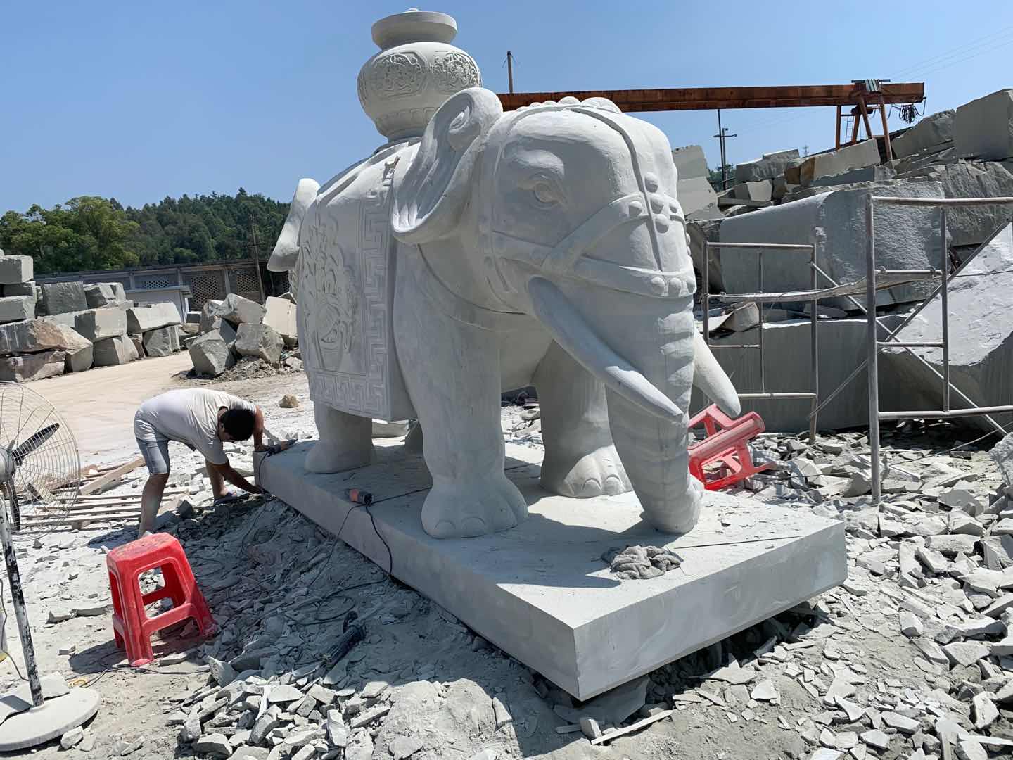 河道石材栏杆加工(图1)